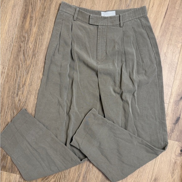 Everlane Taupe relaxed trouser pant - size 2 - Picture 1 of 8